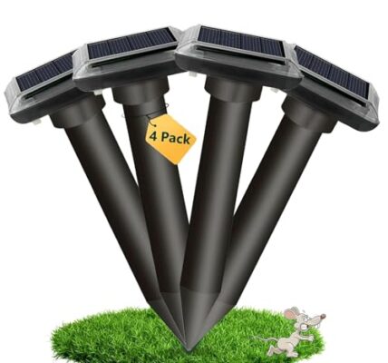 Répulsifs solaires Anti- Répulsif à ultrasons - Répulsif Solaire Contre Les Taupes- Répulsif Contre Les Taupes - Répulsif Contre Les campagnols
