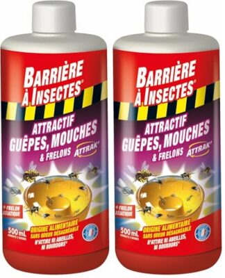 Attractif Barrière à Insectes pour pièges à guêpes et frelons – 2 × 500 ml