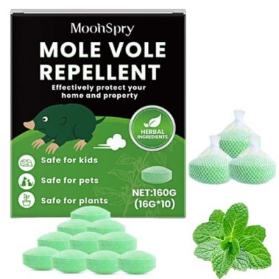 CIYIN Boules Taupe, 10 PCS Répulsif Anti-Taupes et Campagnols, Produit Efficace Contre Les Taupes et Les Campagnols, Piege a Taupe utilisé pour Protéger Les Jardins