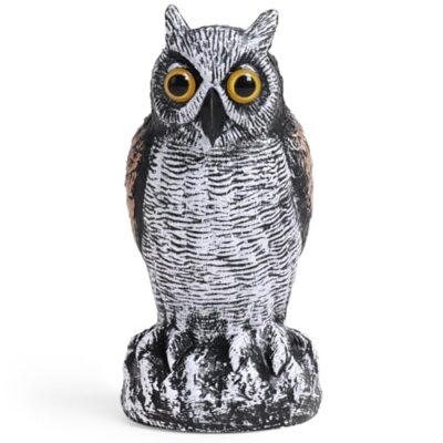 OFFO Effaroucheur Oiseaux, Anti Pigeon, Hibou Effaroucheur, Anti Pigeons pour Balcon, Jardin et Verger, Effaroucheur Pigeons, Conception Réaliste, Oreilles Pointues, Hibou Moyen