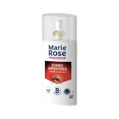 MARIE ROSE Anti-Moustiques, Spray Zone Infestées, Deet 40%, 8h, 100ml