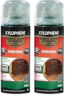 Xylophène anti-insectes du bois pour meubles et parquets – Lot de 2 x 400 ml
