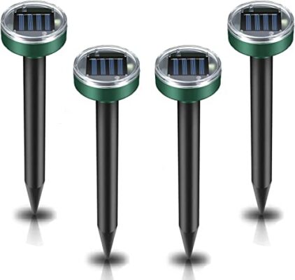 Professionnel Répulsifs Solaires Anti-Taupes,4 pièces Répulsif Contre Les Taupe,Répulsif Contre Les campagnols, Répulsif à ultrasons,Répulsif Solaire Contre Les Taupes